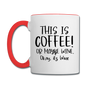 This Is Coffee - Maybe Wine - Black - Contrast Coffee Mug - white/red