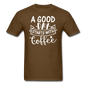 A Good Day Starts With Coffee - White - Unisex Classic T-Shirt - brown