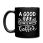 A Good Day Starts With Coffee - White - Full Color Mug - black