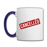 Cancelled - Contrast Coffee Mug - white/cobalt blue