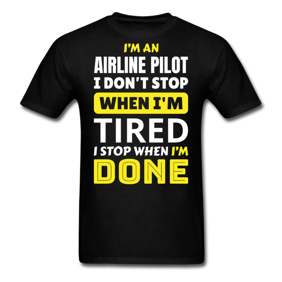 Airline Pilot - Tired - Unisex Classic T-Shirt - black