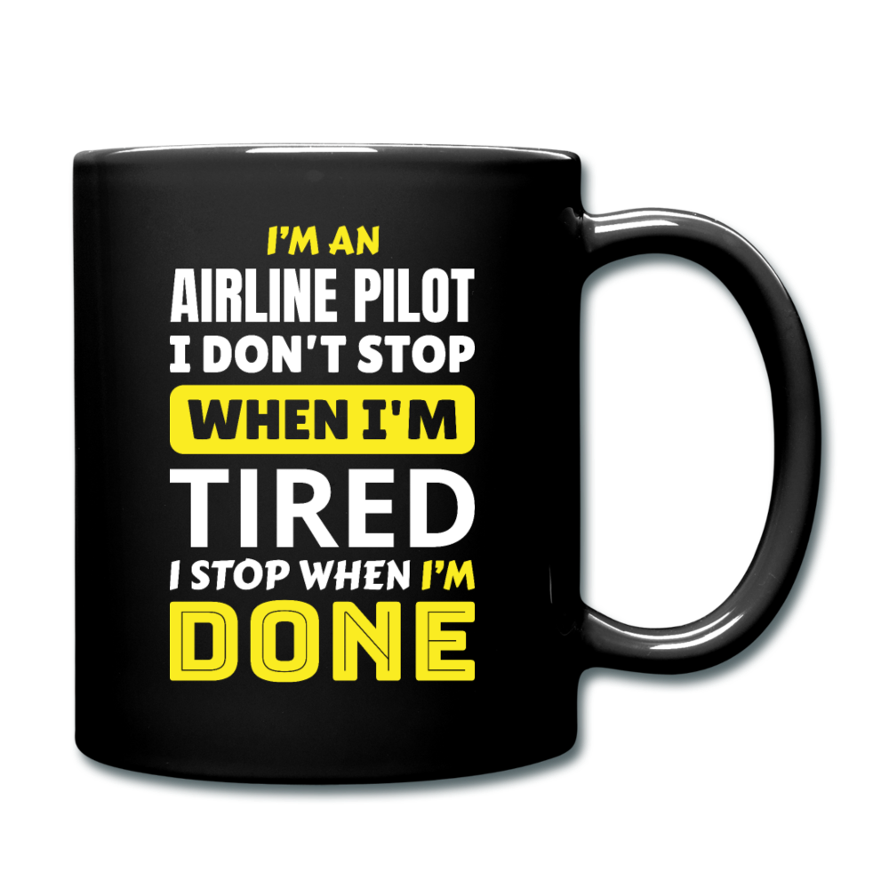 Airline Pilot - Tired - Full Color Mug - black