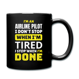 Airline Pilot - Tired - Full Color Mug - black