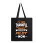 Thankful - Pilot Mom - Tote Bag - black