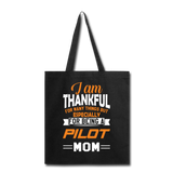 Thankful - Pilot Mom - Tote Bag - black