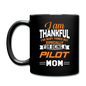 Thankful - Pilot Mom - Full Color Mug - black