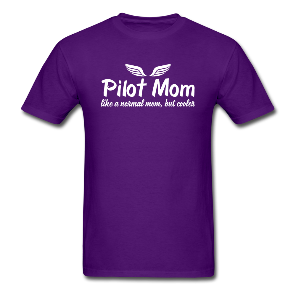 Pilot Mom - Cooler - White - Unisex Classic T-Shirt - purple