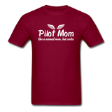Pilot Mom - Cooler - White - Unisex Classic T-Shirt - burgundy
