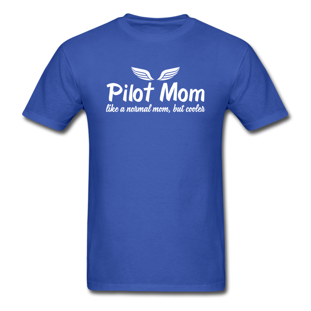 Pilot Mom - Cooler - White - Unisex Classic T-Shirt - royal blue