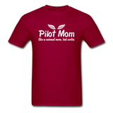 Pilot Mom - Cooler - White - Unisex Classic T-Shirt - dark red