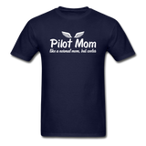 Pilot Mom - Cooler - White - Unisex Classic T-Shirt - navy