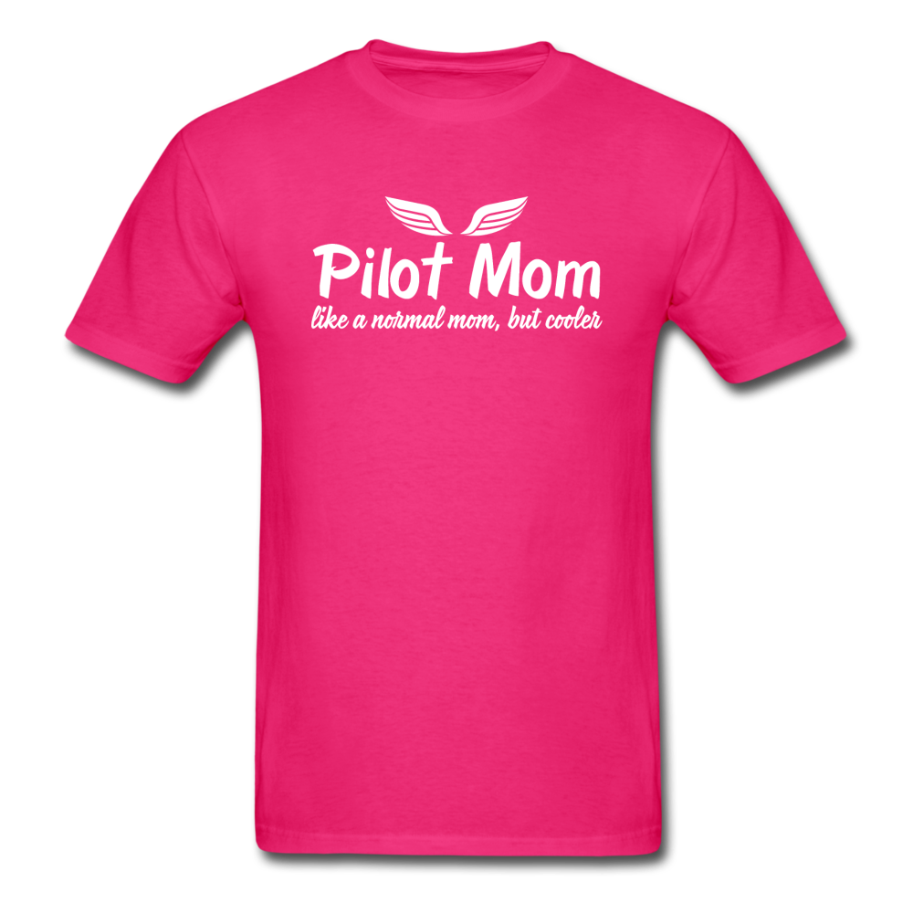 Pilot Mom - Cooler - White - Unisex Classic T-Shirt - fuchsia