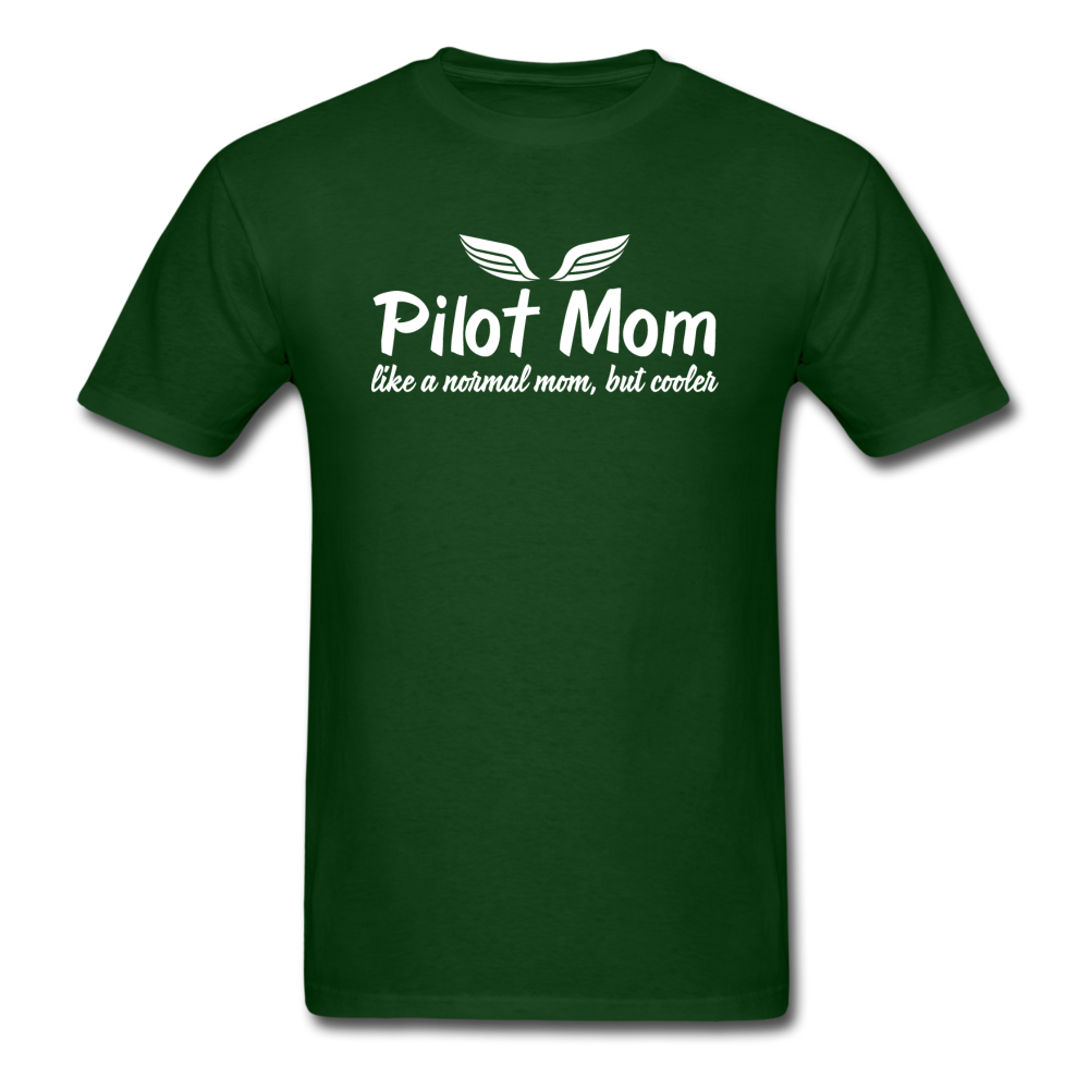 Pilot Mom - Cooler - White - Unisex Classic T-Shirt - forest green