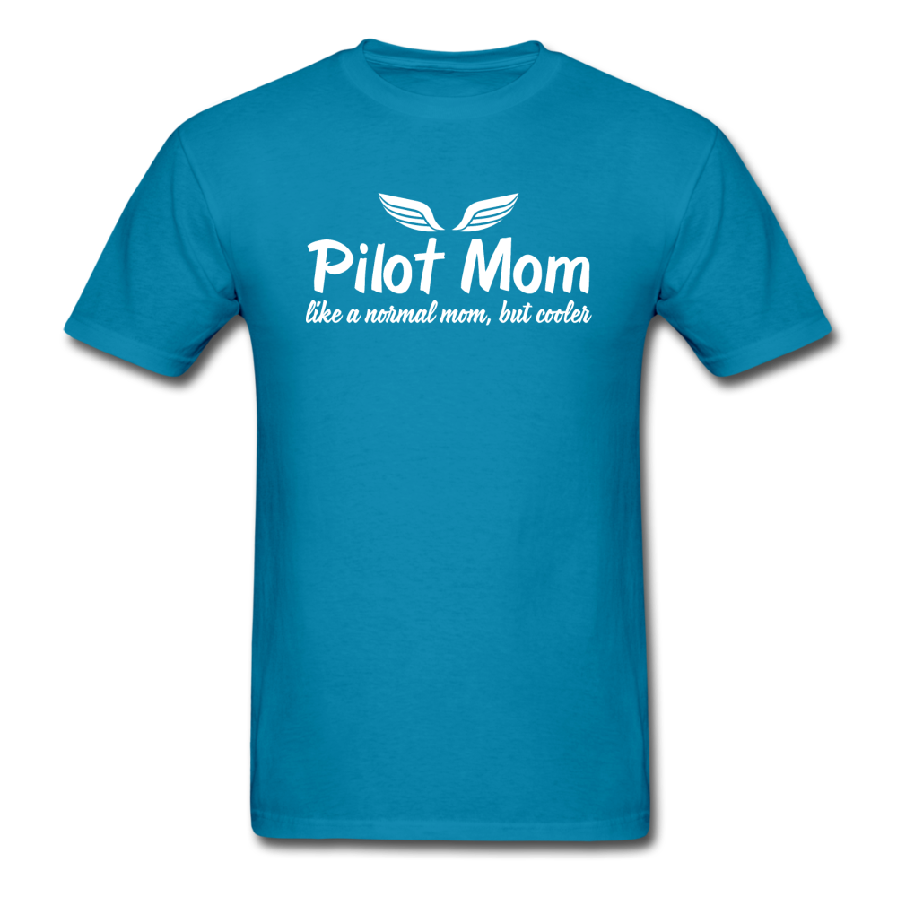 Pilot Mom - Cooler - White - Unisex Classic T-Shirt - turquoise