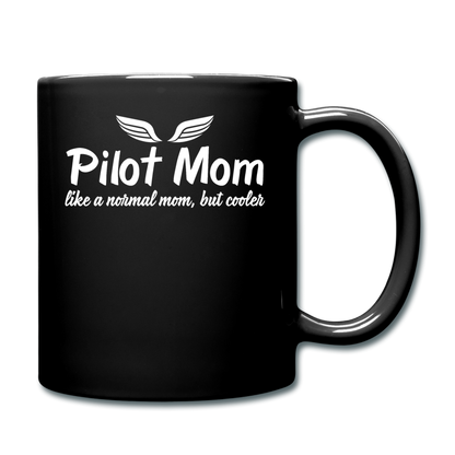 Pilot Mom - Cooler - White - Full Color Mug - black