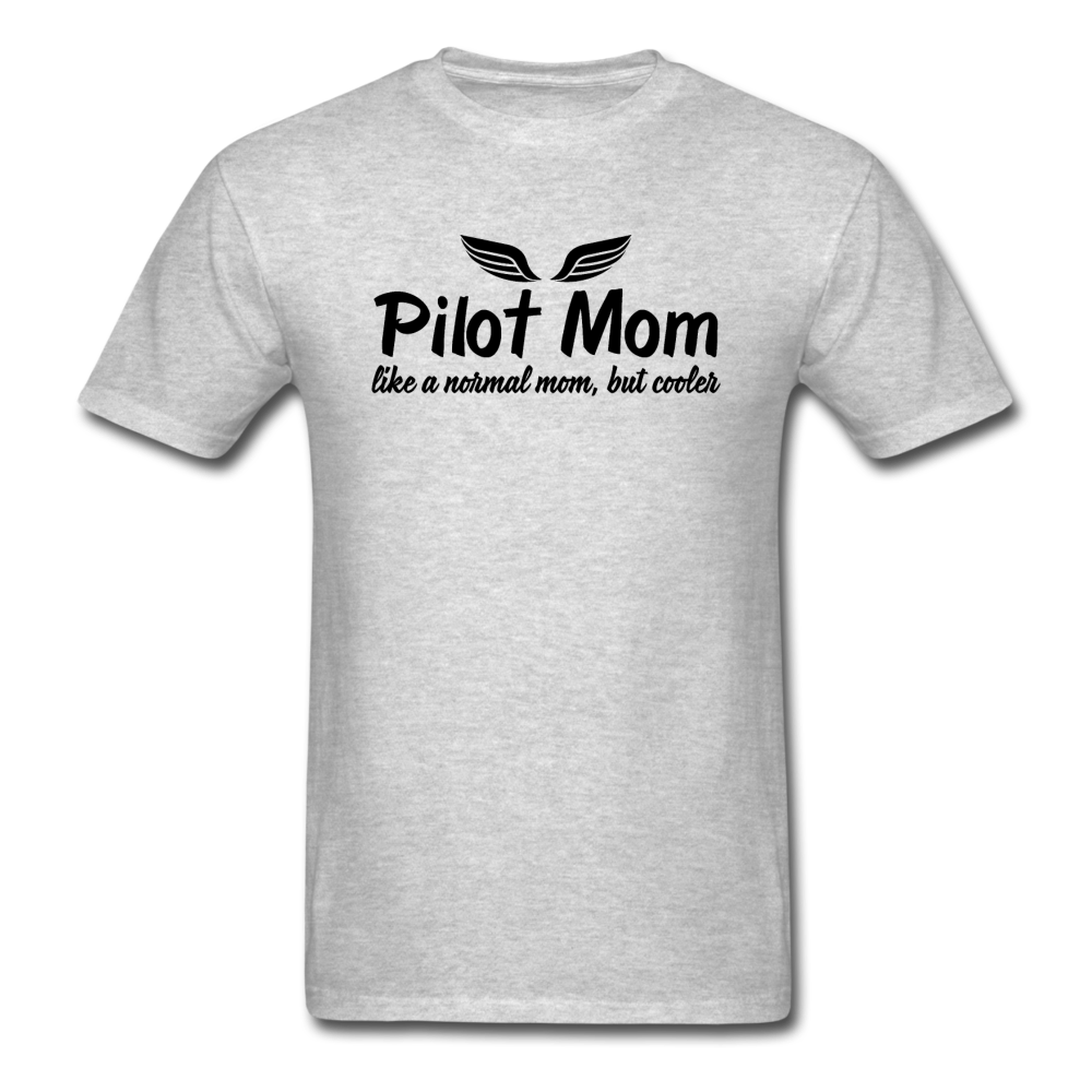 Pilot Mom - Cooler - Black - Unisex Classic T-Shirt - heather gray