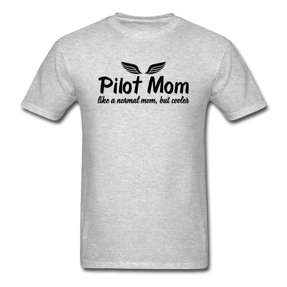 Pilot Mom - Cooler - Black - Unisex Classic T-Shirt - heather gray