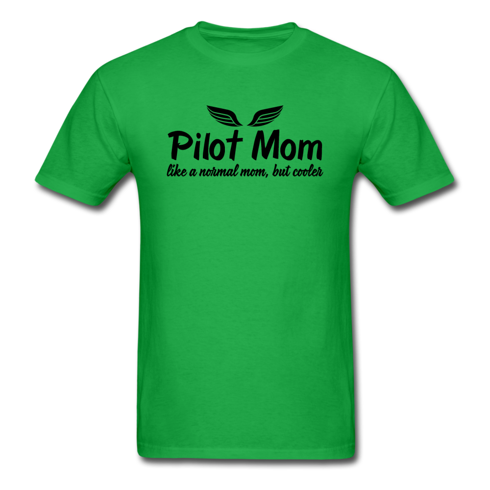 Pilot Mom - Cooler - Black - Unisex Classic T-Shirt - bright green