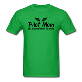 Pilot Mom - Cooler - Black - Unisex Classic T-Shirt - bright green