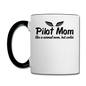 Pilot Mom - Cooler - Black - Contrast Coffee Mug - white/black