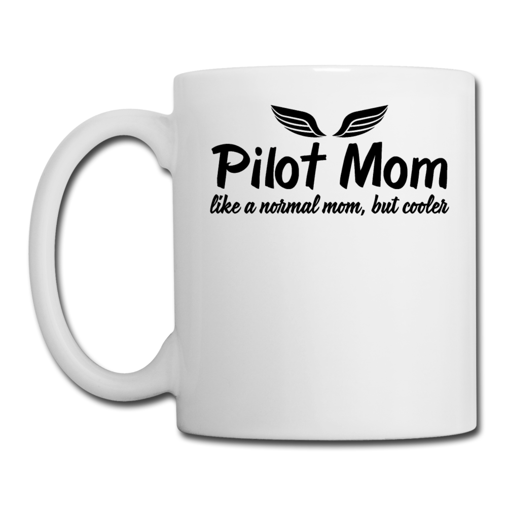 Pilot Mom - Cooler - Black - Coffee/Tea Mug - white