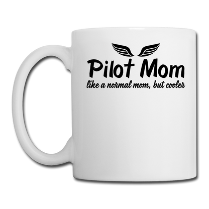 Pilot Mom - Cooler - Black - Coffee/Tea Mug - white