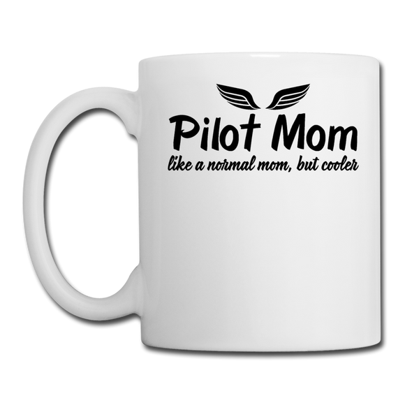 Pilot Mom - Cooler - Black - Coffee/Tea Mug - white