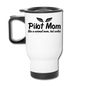 Pilot Mom - Cooler - Black - Travel Mug - white