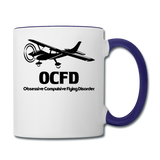 OCFD - Black - Contrast Coffee Mug - white/cobalt blue