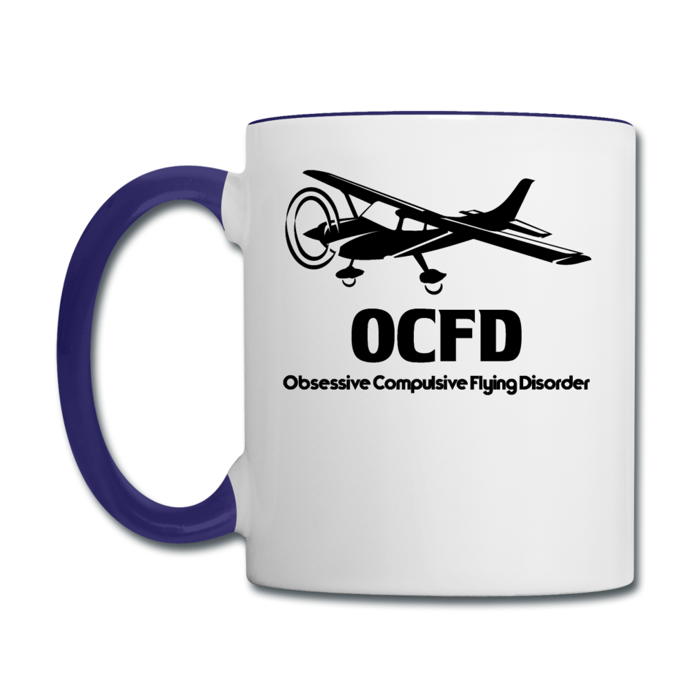 OCFD - Black - Contrast Coffee Mug - white/cobalt blue