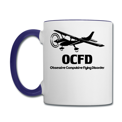 OCFD - Black - Contrast Coffee Mug - white/cobalt blue