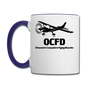 OCFD - Black - Contrast Coffee Mug - white/cobalt blue