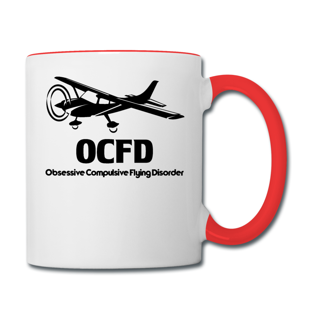 OCFD - Black - Contrast Coffee Mug - white/red