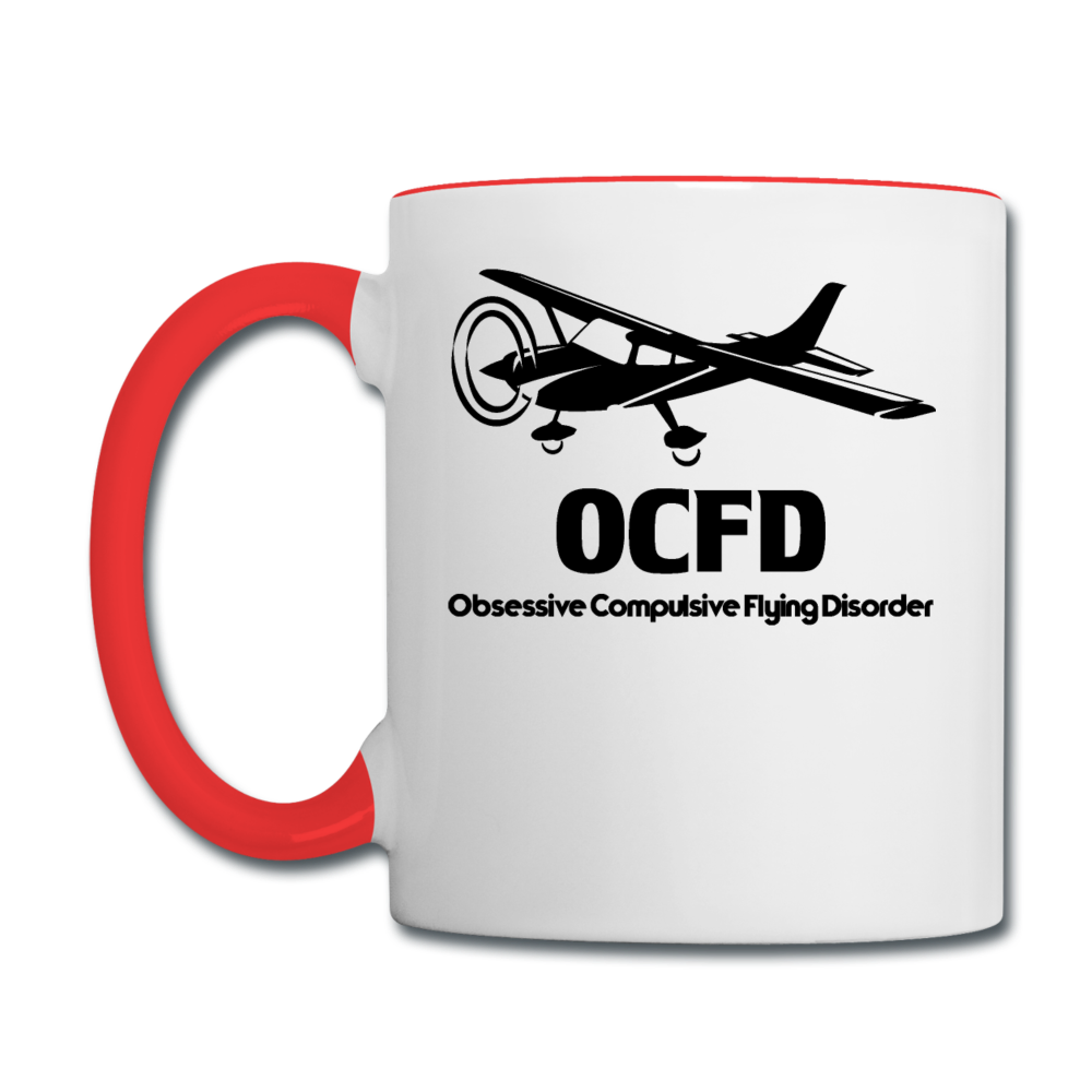 OCFD - Black - Contrast Coffee Mug - white/red