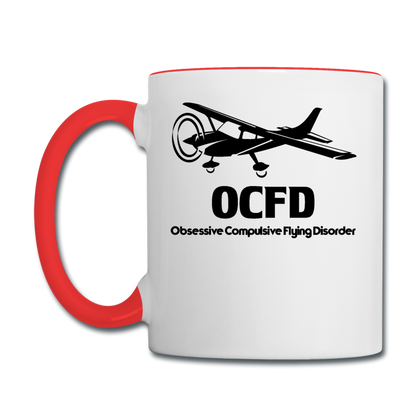 OCFD - Black - Contrast Coffee Mug - white/red