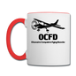 OCFD - Black - Contrast Coffee Mug - white/red