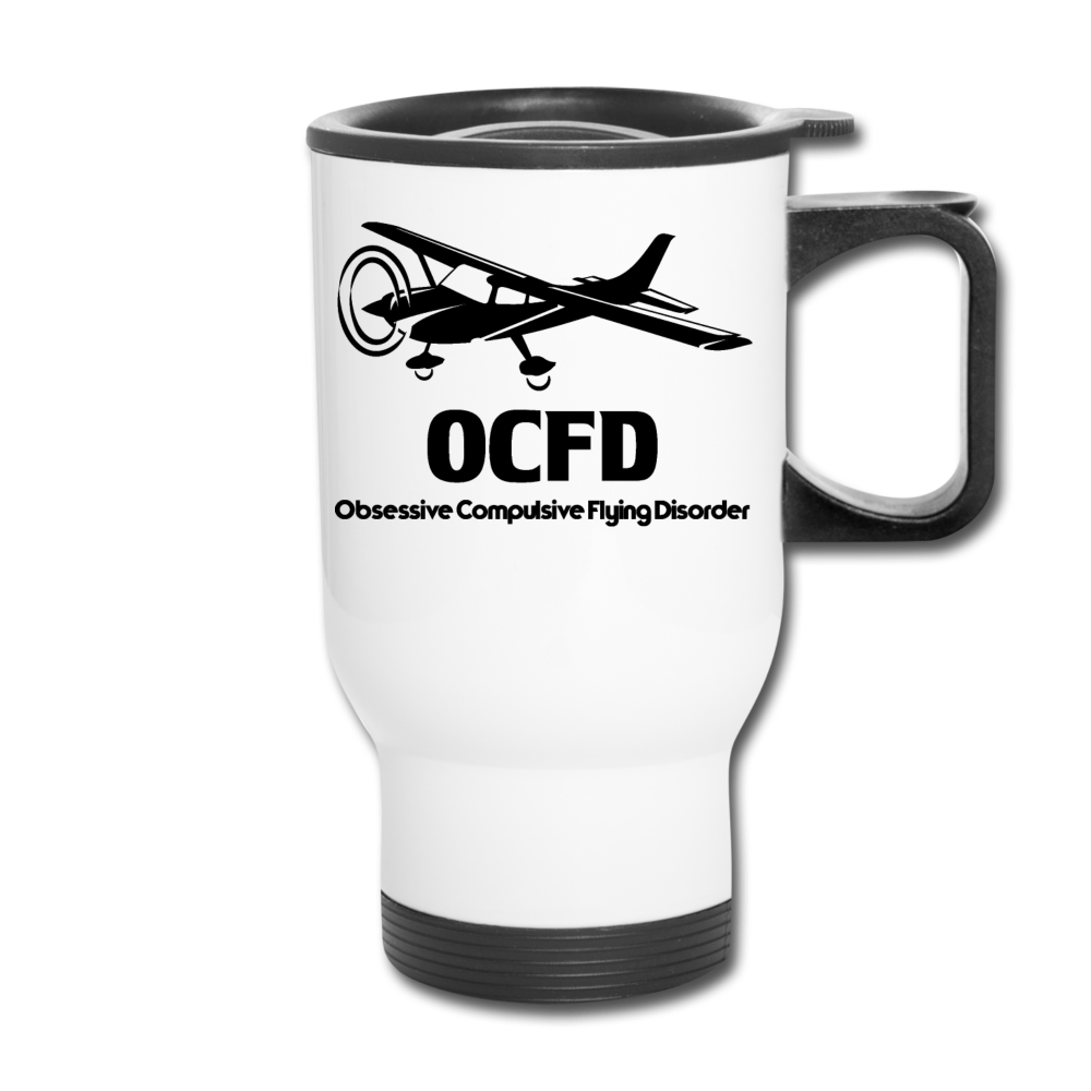 OCFD - Black - Travel Mug - white