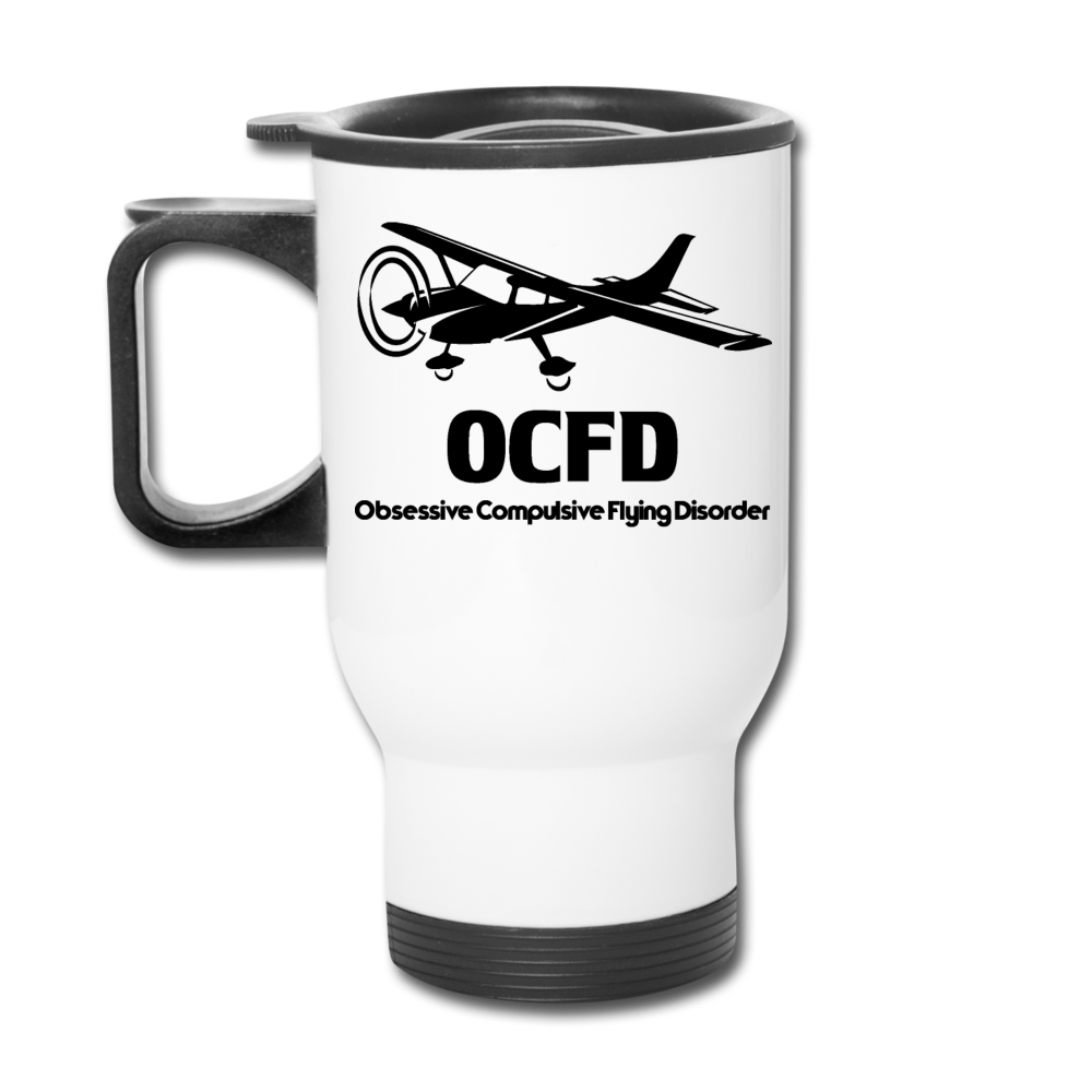 OCFD - Black - Travel Mug - white