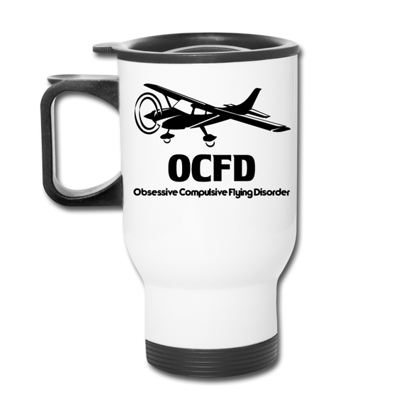 OCFD - Black - Travel Mug - white