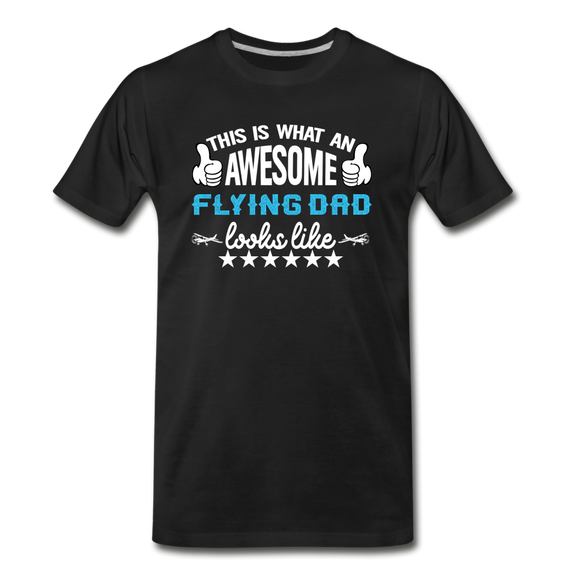 Awesome Flying Dad - Men's Premium T-Shirt - black