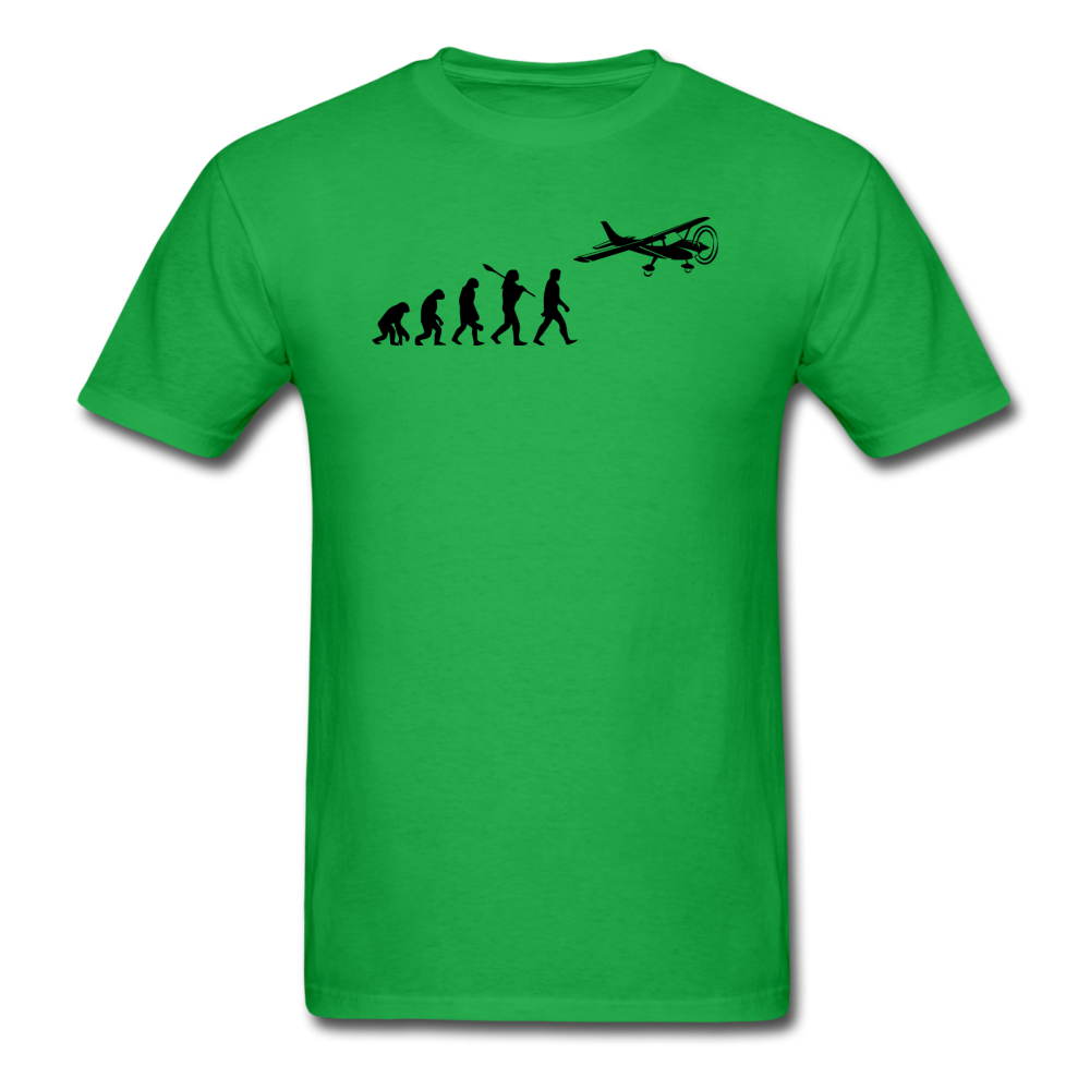 Evolution - Airplane - Black - Unisex Classic T-Shirt - bright green