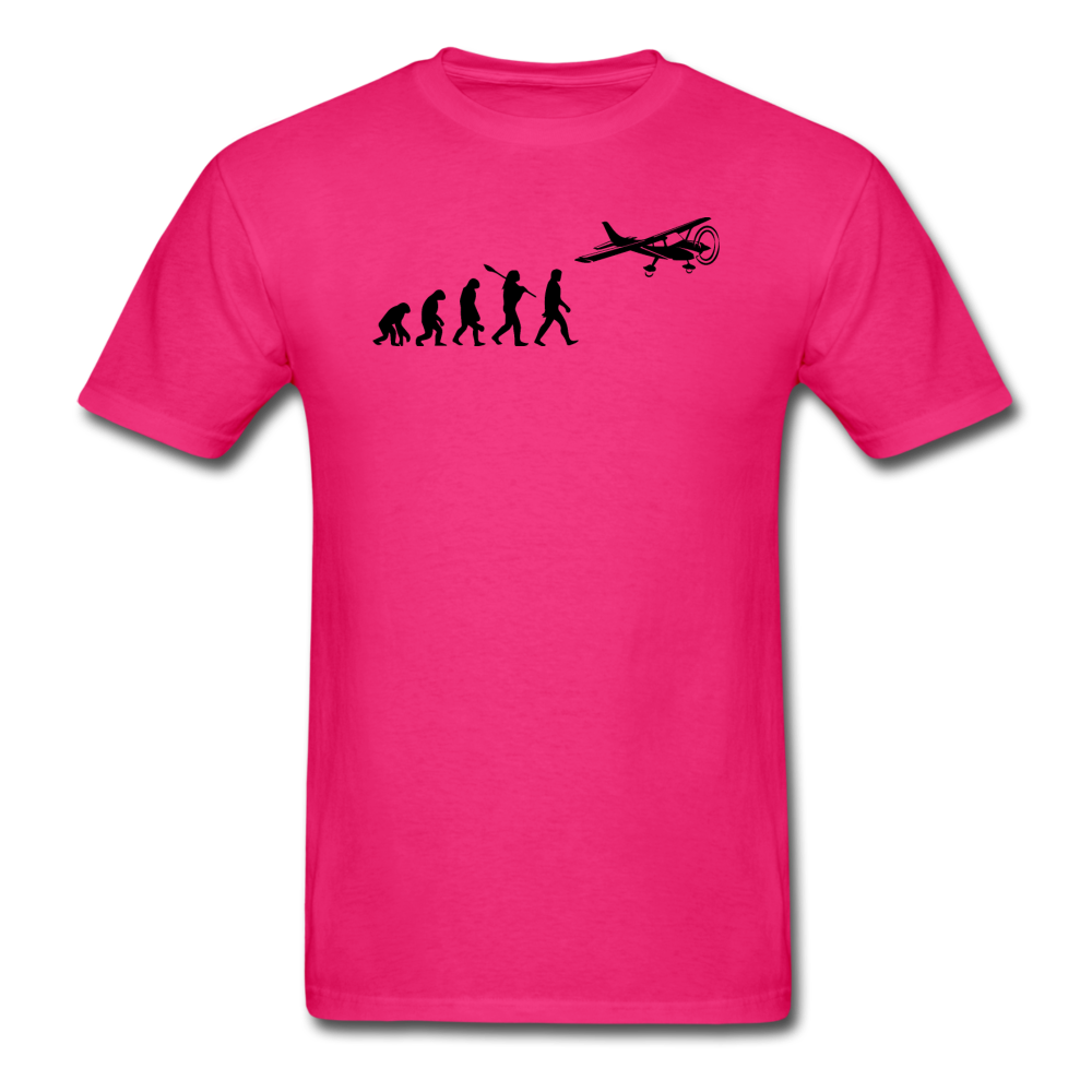 Evolution - Airplane - Black - Unisex Classic T-Shirt - fuchsia