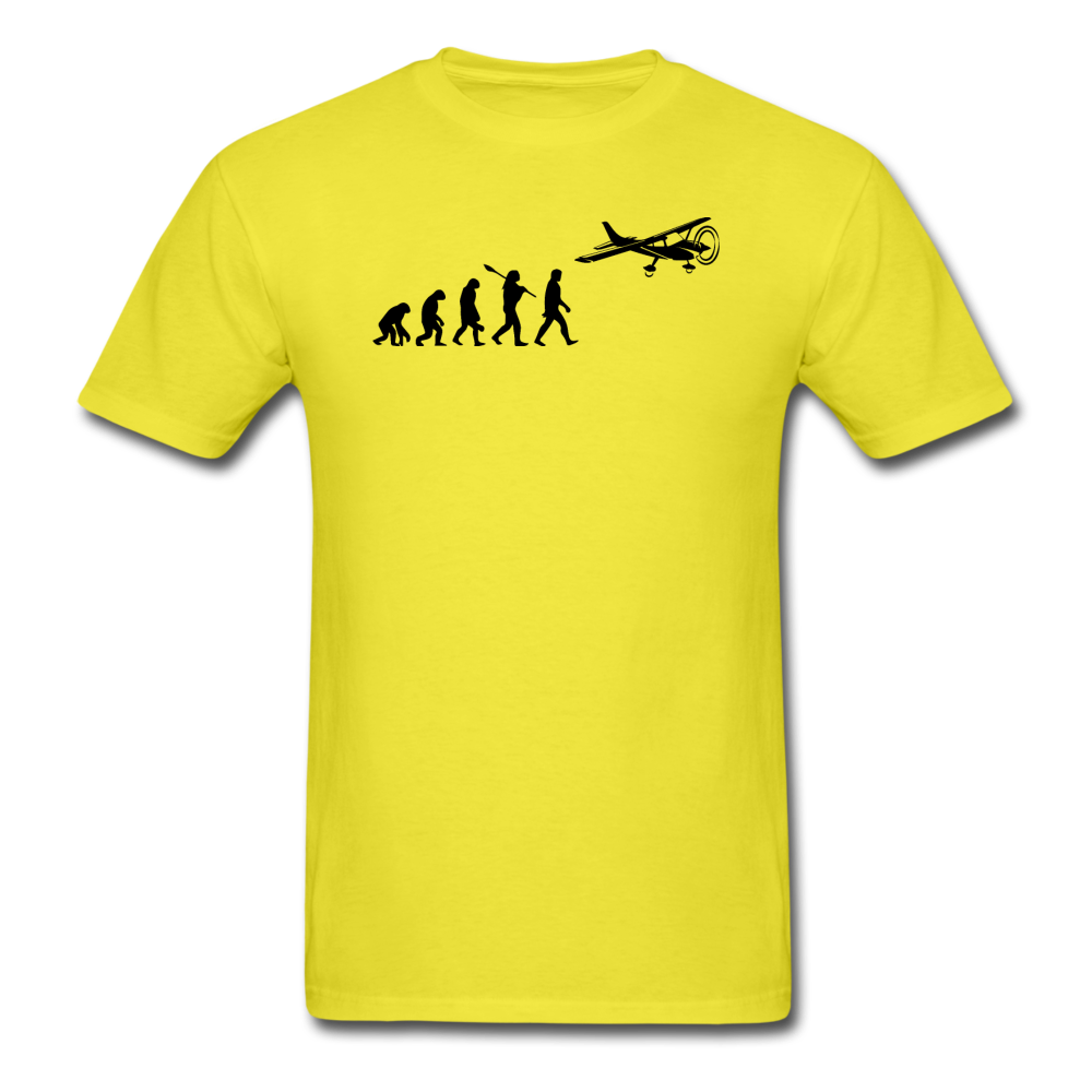 Evolution - Airplane - Black - Unisex Classic T-Shirt - yellow