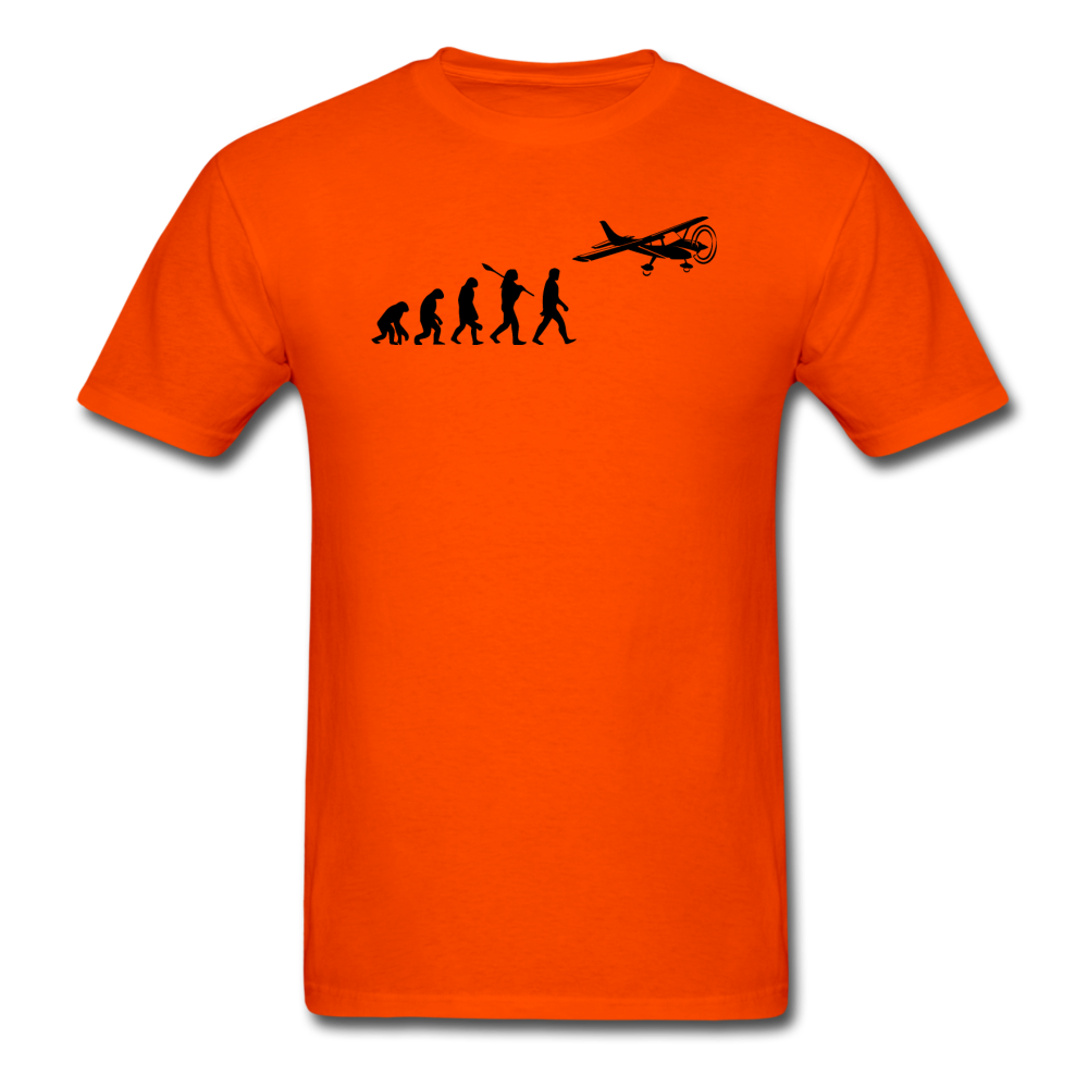 Evolution - Airplane - Black - Unisex Classic T-Shirt - orange