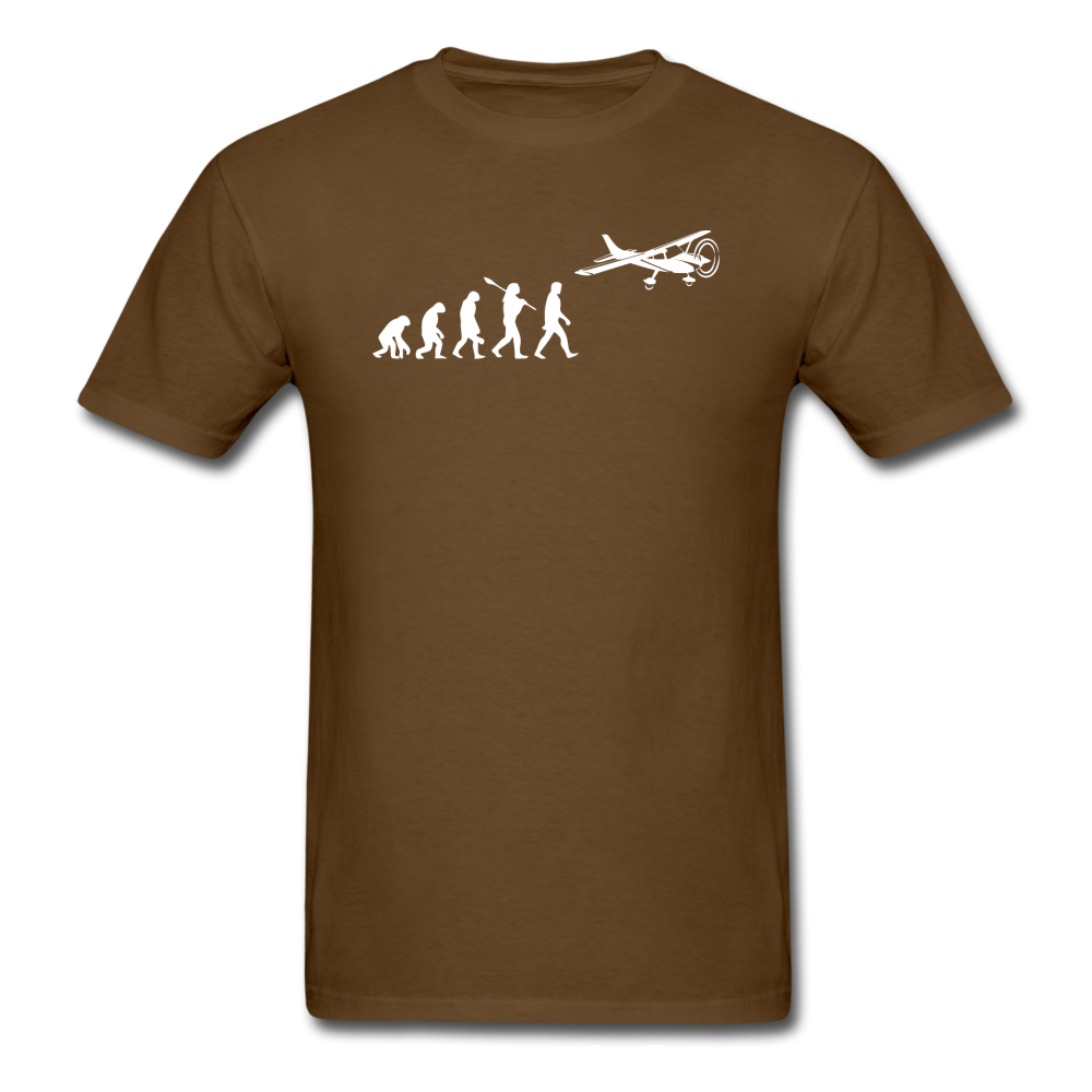 Evolution - Airplane - White - Unisex Classic T-Shirt - brown