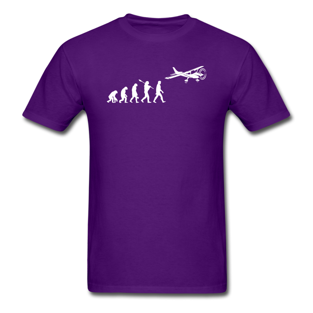 Evolution - Airplane - White - Unisex Classic T-Shirt - purple