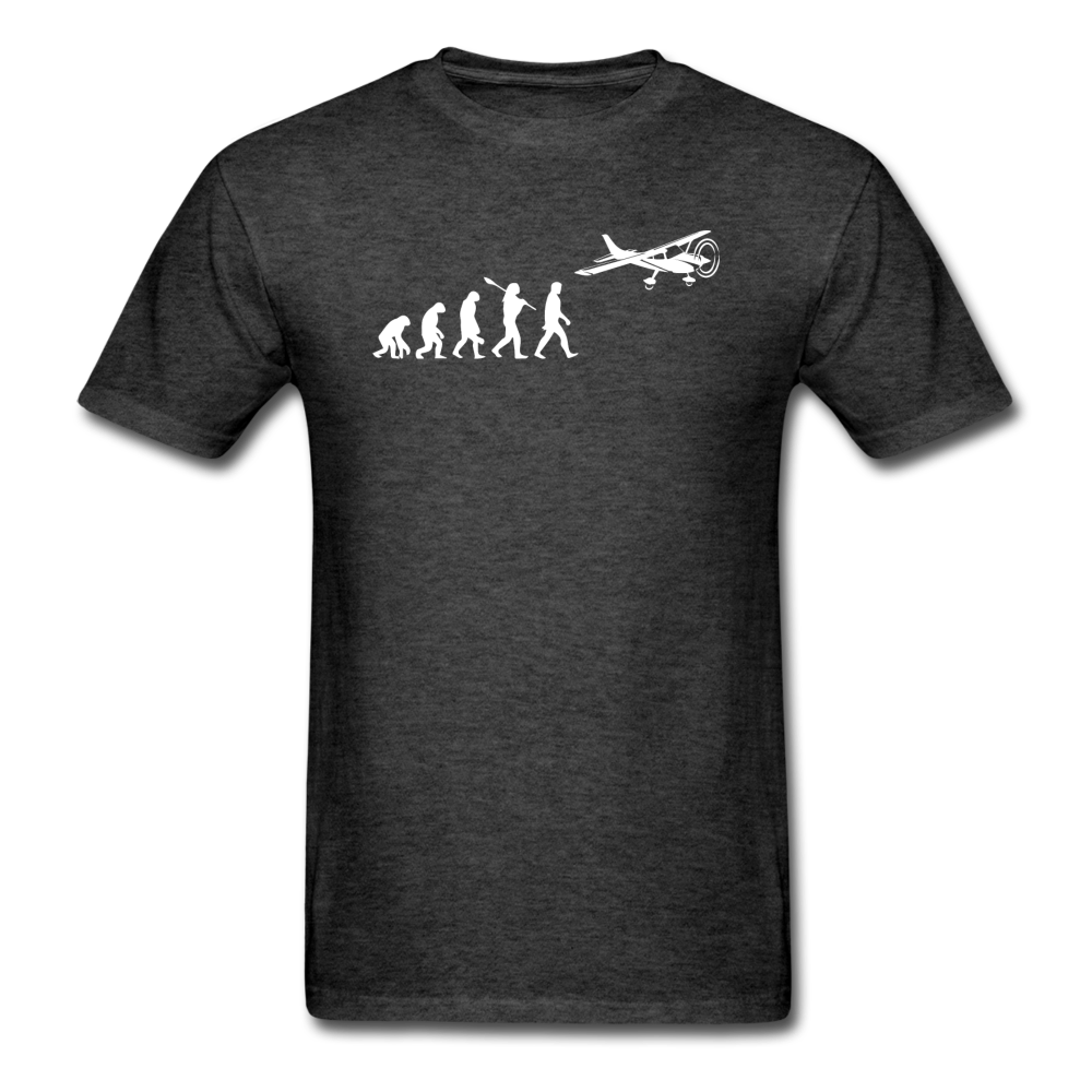 Evolution - Airplane - White - Unisex Classic T-Shirt - heather black