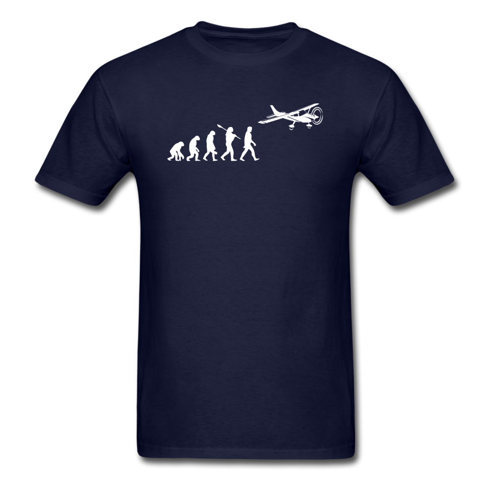 Evolution - Airplane - White - Unisex Classic T-Shirt - navy