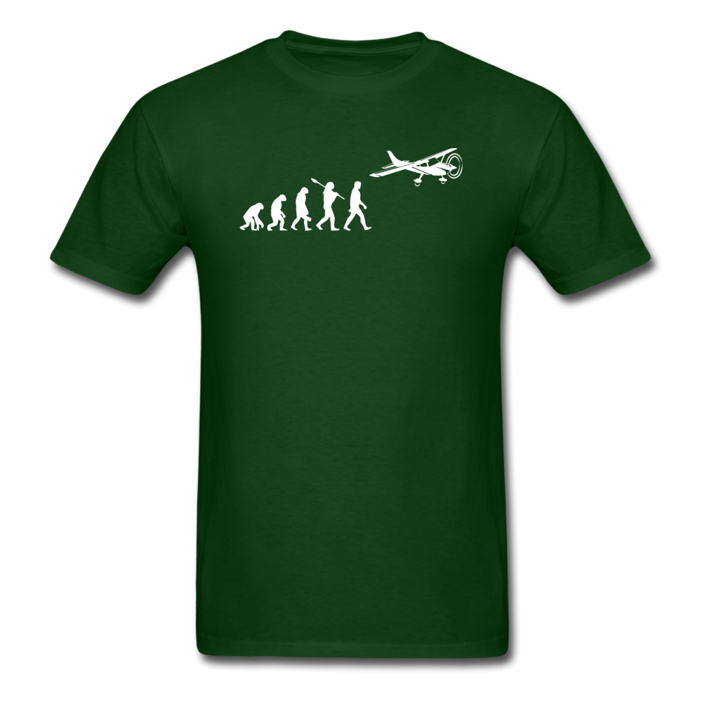 Evolution - Airplane - White - Unisex Classic T-Shirt - forest green