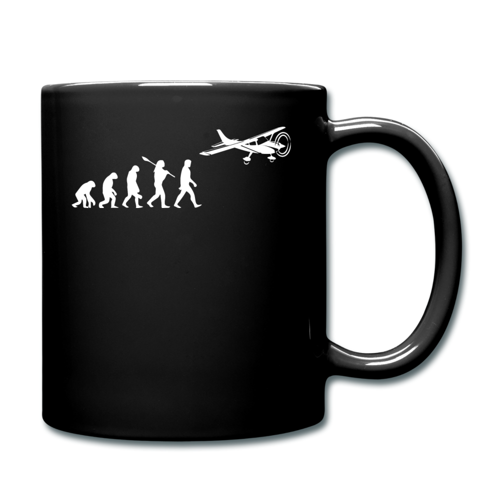 Evolution - Airplane - White - Full Color Mug - black